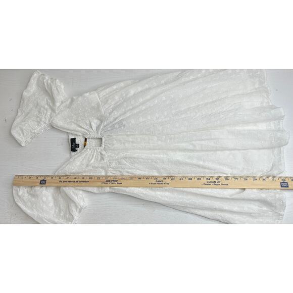 Lulus NWT Sunny Day Stunner White Eyelet Babydoll Dress S Cottagecore Graduation - Picture 8 of 10